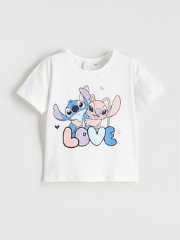 Lilo & Stitch Bask?l? K?z Bebek ?ortlu Pijama Tak?m