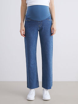 Kar?n Panelli Straight Fit Hamile Jean Pantolon