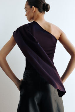 Top de sat?n con fular decorativo - H&m фото 4