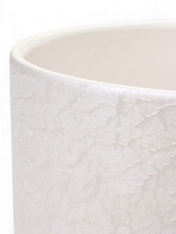 Горшок цветочный с поддоном 3 л, d18/h15,5 см белый керамика, "Перл" (М)