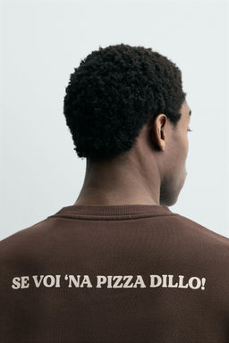 PIZZERIA LA MONTECARLO PRINTED SWEATSHIRT - Zara фото 6