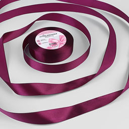 Цена за 5 шт. Лента атласная, 20 мм, 23±1 м, фиолетовая №252