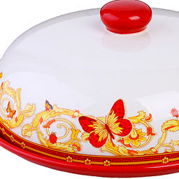 30784 Блюдо д/блинов с крышкой 23,8х23,8х9,7см 2пр Романтика дол LR (х12) - Mayer&boch фото 2