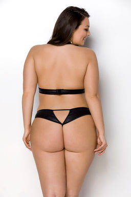 Malwia set with open bra Black