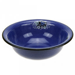 "Голубика" Миска эмалированная 5л, синий рябчик (Россия)