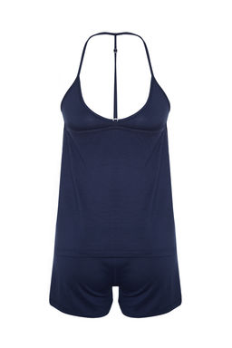 Trendyolmilla Premium Lacivert Ip Ask?l? Viskon Sortlu Orme Pijama Tak?m? THMSS24PT00058  фото 8