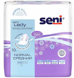 SENI LADY прокладки урологич. Нормал (10шт) в инд.упаковке