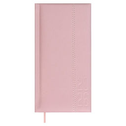 Еженедельник датированный 2026 ESCALADA, 87x166 мм, 64 л., арт. 70370/ 40 НАППА РОЗОВЫЙ
