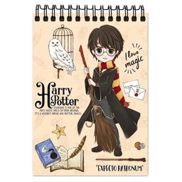 Блокнот А6 "Гарри Поттер", 60 л, клетка, на гребне, картон