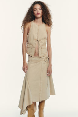 ASYMMETRIC SARONG SKIRT