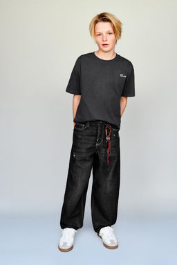 JEANS BAGGY BALLOON / Negro - Zara фото 5