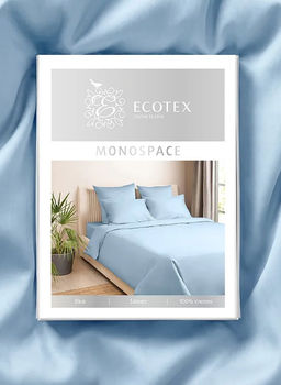 Постельное белье Моноспейс Евро + 4 наволочки, голубой - Ecotex фото 9