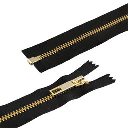 Молния Металл декоративная Gamma Premium SDV-3 80 см с брелком под золото золото однозамковая Тип 3 1 шт разъёмная