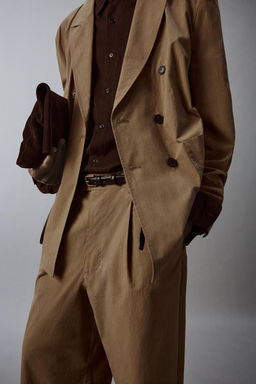 PANTAL?N T?CNICO WIDE FIT TRAJE / Camel claro - Zara фото 6