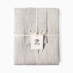 Шторы для кухни Этель Straightforward, 140×180 см-2 шт., подхваты 2 шт., лен 100%