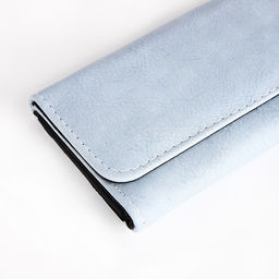 Кошелёк на кнопке, цвет голубой - Simaland фото 3