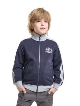 Джемпер на молнии UD 0675 синий/серый - Mini maxi фото 4