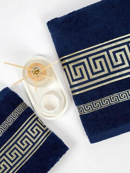 Махровое полотенце Эллада- индиго 50*90 см. хлопок 100% - Лен поволжья фото 4