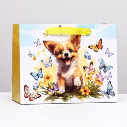 Пакет ламинированный горизонтальный Собачка, 23 х 18 х 10 см