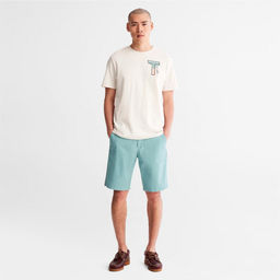 Мужская футболка Timberland Timber Fresh - SS Chest Graphic Interlock Anti-odor Tee Regular белая  фото 3