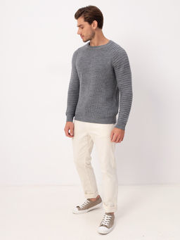 Джемпер мужской CASINO c129-полосы 3D (м.серый)  фото 7