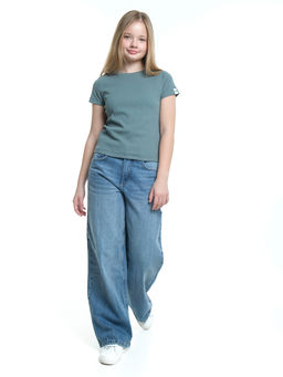 Футболка в рубчик 22-0210 хаки