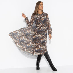 Платье нарядное на подкладе, Летящие мгновения (brown) - Charutti фото 2