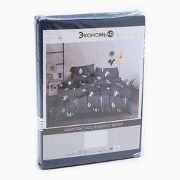 Постельное бельё Экономь и Я евро Кактусы, 200х215см,200х215см,70х70см-2 шт, полисатин, 80 г/м фото 5