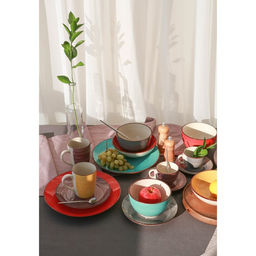 Тарелка керамическая глубокая Доляна Морской мир, 540 мл, d=18 см, цвет бордовый  фото 6