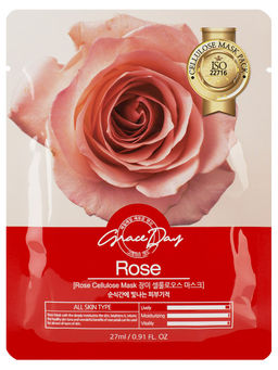 Тканевая маска с экстрактом розы - Rose Cellulose Mask, 27 мл