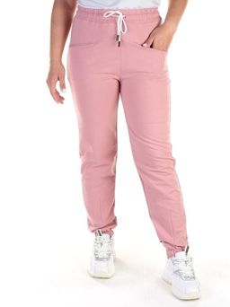 QB-84 PINK Брюки спортивные женские (95% хлопок, 5% стрейч) P&S