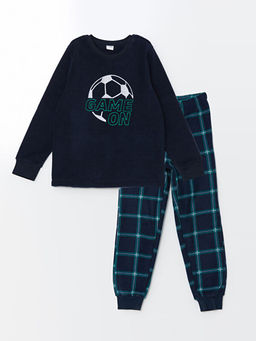 Bisiklet Yaka Polar Erkek ?ocuk Pijama Tak?m?