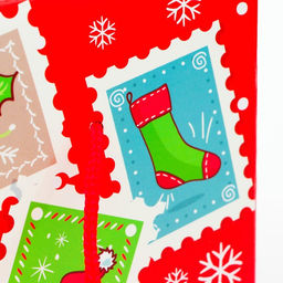 Цена за 5 шт. Подарочная коробка Новогодняя Посылка «Бандероль» с веревочными ручками с анимацией 20×12 см