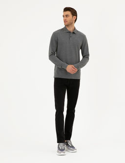 Antrasit Melanj Slim Fit Basic Sweatshirt - Pierre cardin фото 4