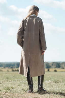 100% SUEDE LEATHER COAT LIMITED EDITION - Zara фото 2