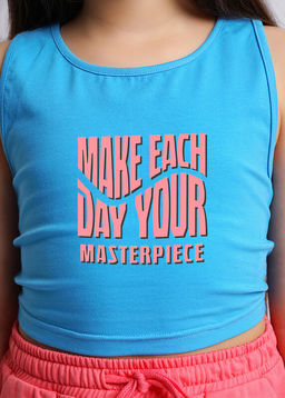 Майка дев. голуб 836159/57г_п - Clever wear фото 2