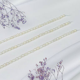 Бусины для рукоделия из белого Жемчуга 35 см