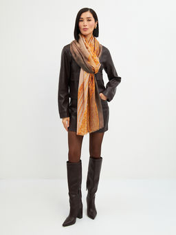 Большой, мягкий, тонкий и очень нежный двусторонний палантин с рисунком - Tantino фото 18