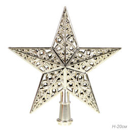 Верхушка на елку Звезда 20 см / А218 /уп 250/золото