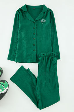 Zumrut Yesili K?z Cocuk Desenli Mini Me Anne K?z PIjama Tak?m? - Trendyolmilla фото 4