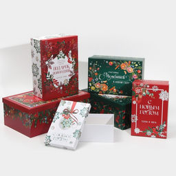 Набор подарочных коробок 6 в 1 Верь в чудеса, 20 х 12.5 х 7.5 32.5 х 20 х 12.5 см