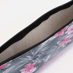 Цена за 3 шт. Косметичка - пенал на молнии, плоская, с рисунком, серая - Simaland фото 3