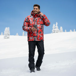 RODOS Утеплённый костюм мужской зима М-194 (Глобус) Серый/Голубой фото 39