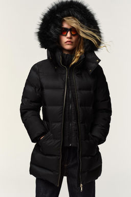 WATER-REPELLENT WINDPROOF HOODED DOWN PUFFER JACKET - Zara фото 8
