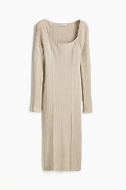 Vestido de canale con escote cuadrado - H&m фото 6