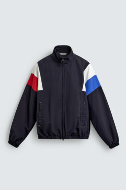 CHAQUETA T?CNICA COLOR BLOCK RETRO / Marino