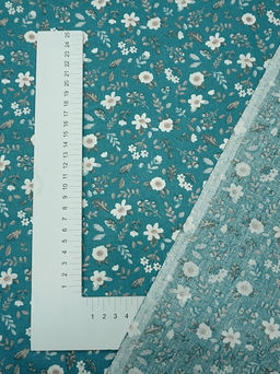 Бязь "Ивона" цв.морская волна, ш.1.5м, хлопок-100%, 120гр/м.кв