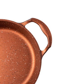 Омлетница без крышки 20х3,7 см (0,9 л) с АПП, цвет:коричневый металоик, арт.MBRN-20 - D.L.K. фото 2