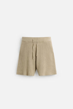 RIBBED RELAXED FIT BERMUDA SHORTS - Zara фото 6