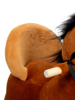 Качалка «Лошадка», со спинкой, коричневая